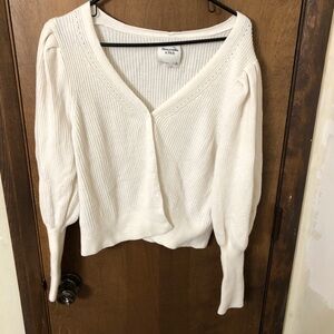 Abercrombie & Fitch Cream Women's XL Cardigan